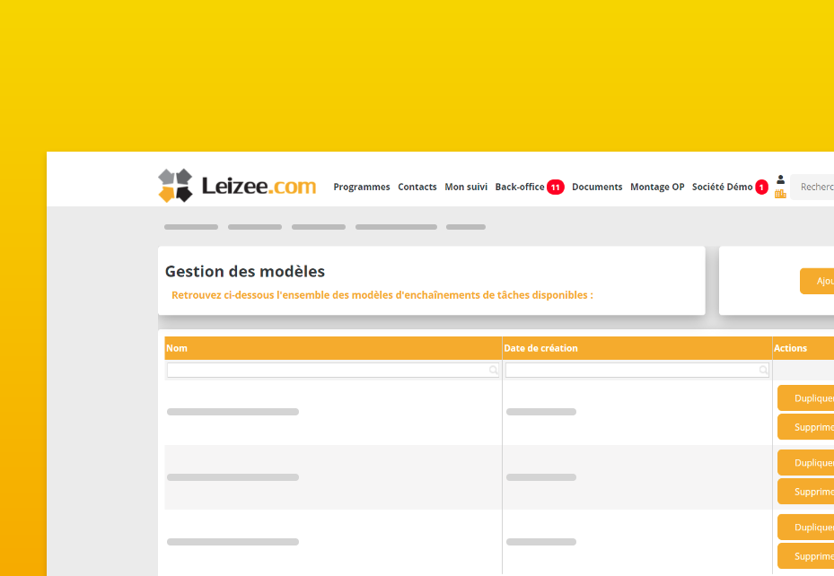 Gestion de modèle