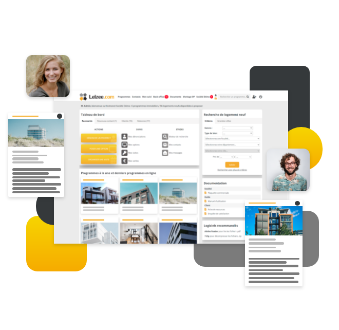 visuels d'interfaces Leizee